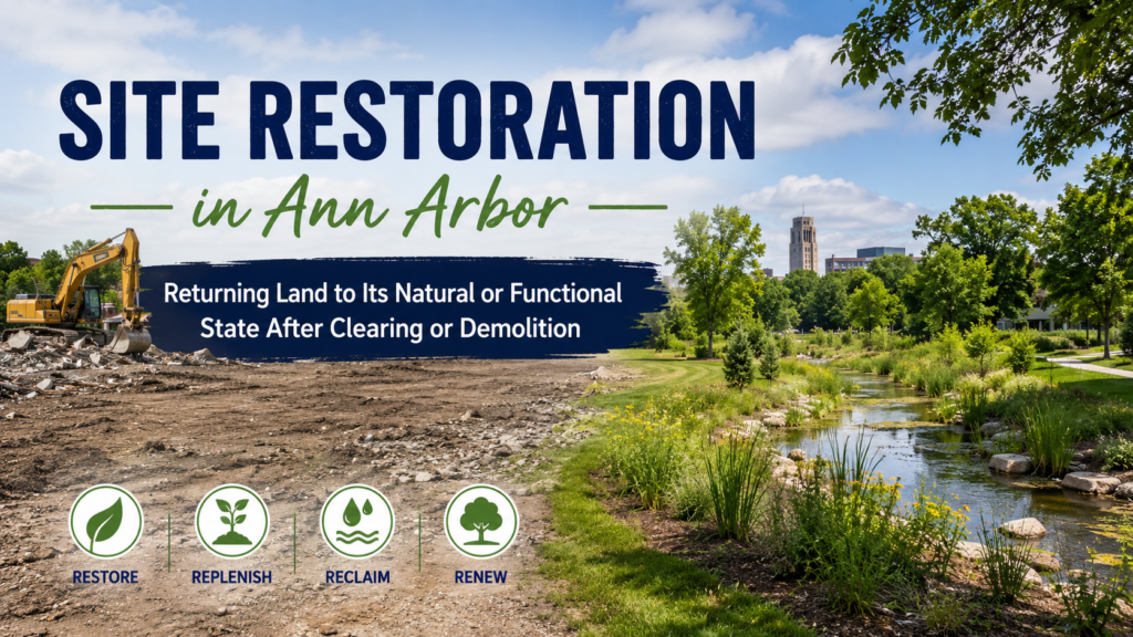 Site Restoration in Ann Arbor: Returning Land to Its Natural or Functional State After Clearing or Demolition